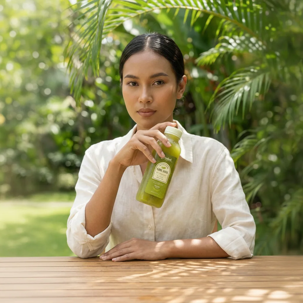 Fresh sugarcane juice bottle and glass