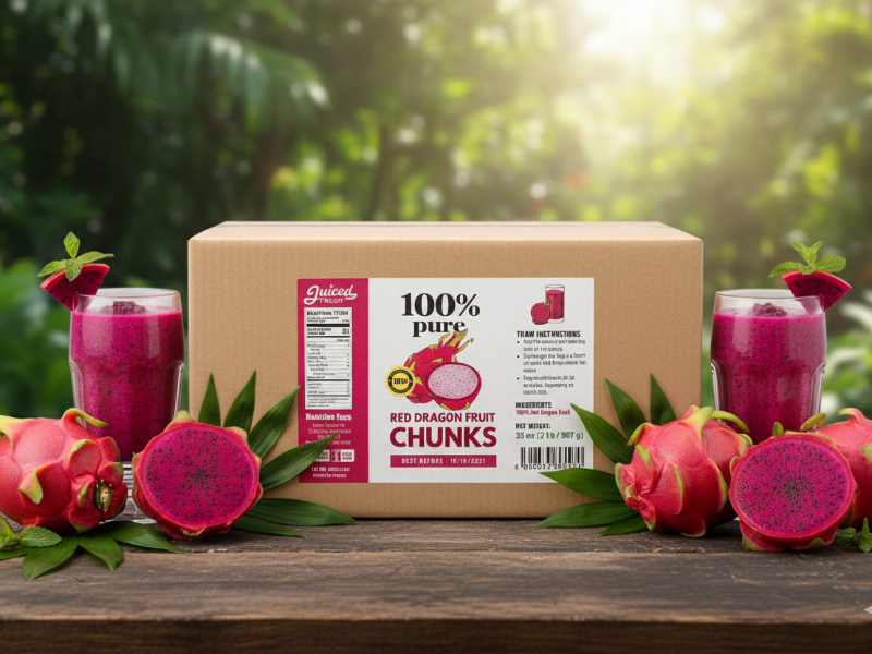Red Dragon Fruit Chunks - 10kg Box secondary view