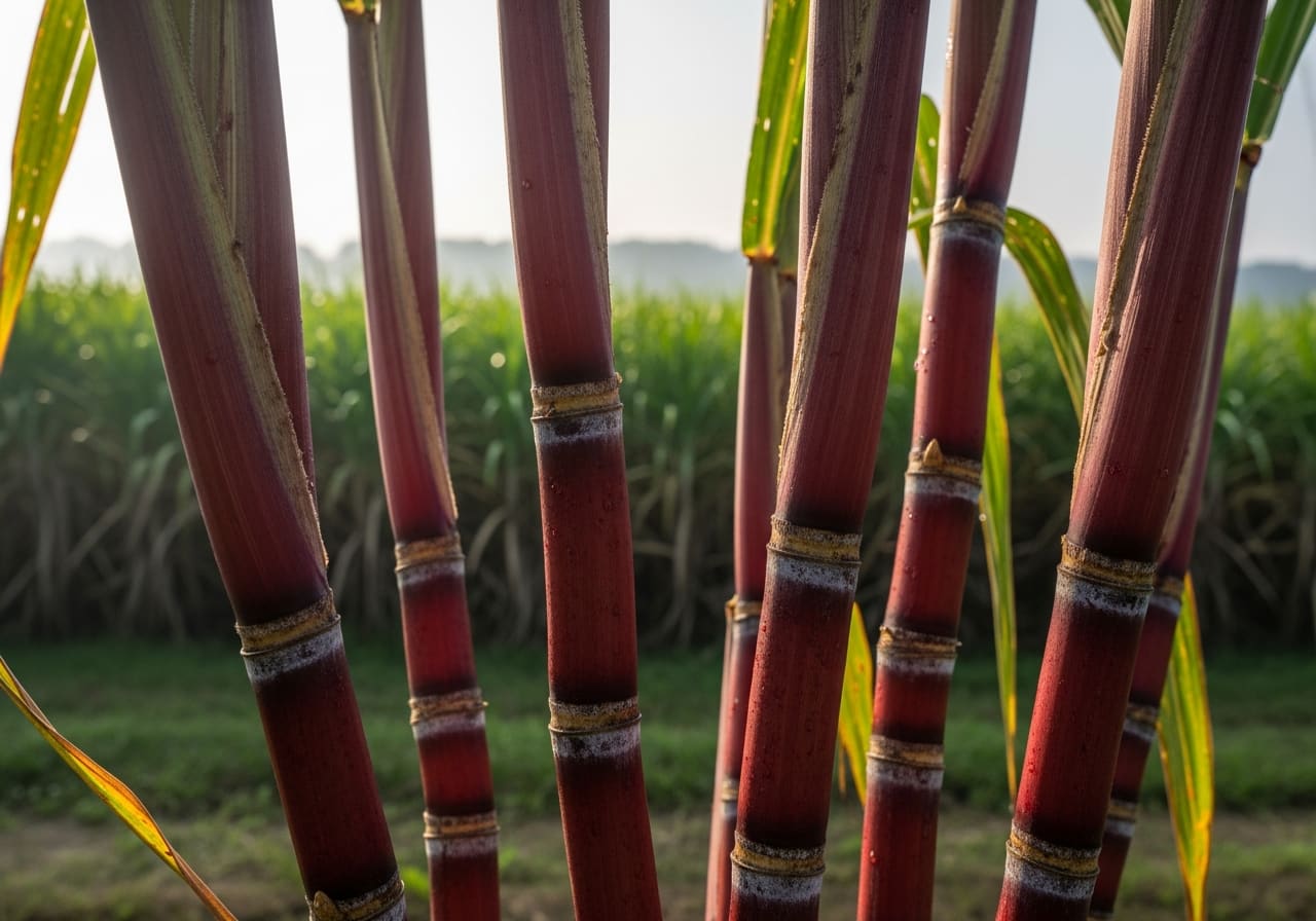 Red Sugarcane (Burgundy Cane) – Reddish brown sugarcane variety