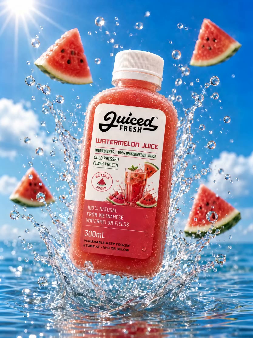 Frozen Watermelon Juice for Restaurants and Juice Bars: Cost Per Bottle Case